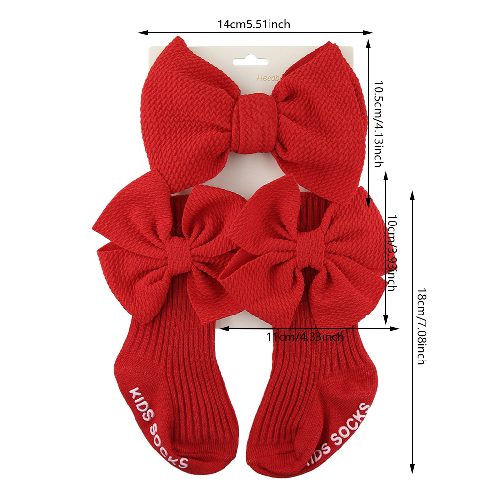 2Pcs/Set Big Bullet Bows Ealst - Unisex Baby Socks Non Slip 评论和价格