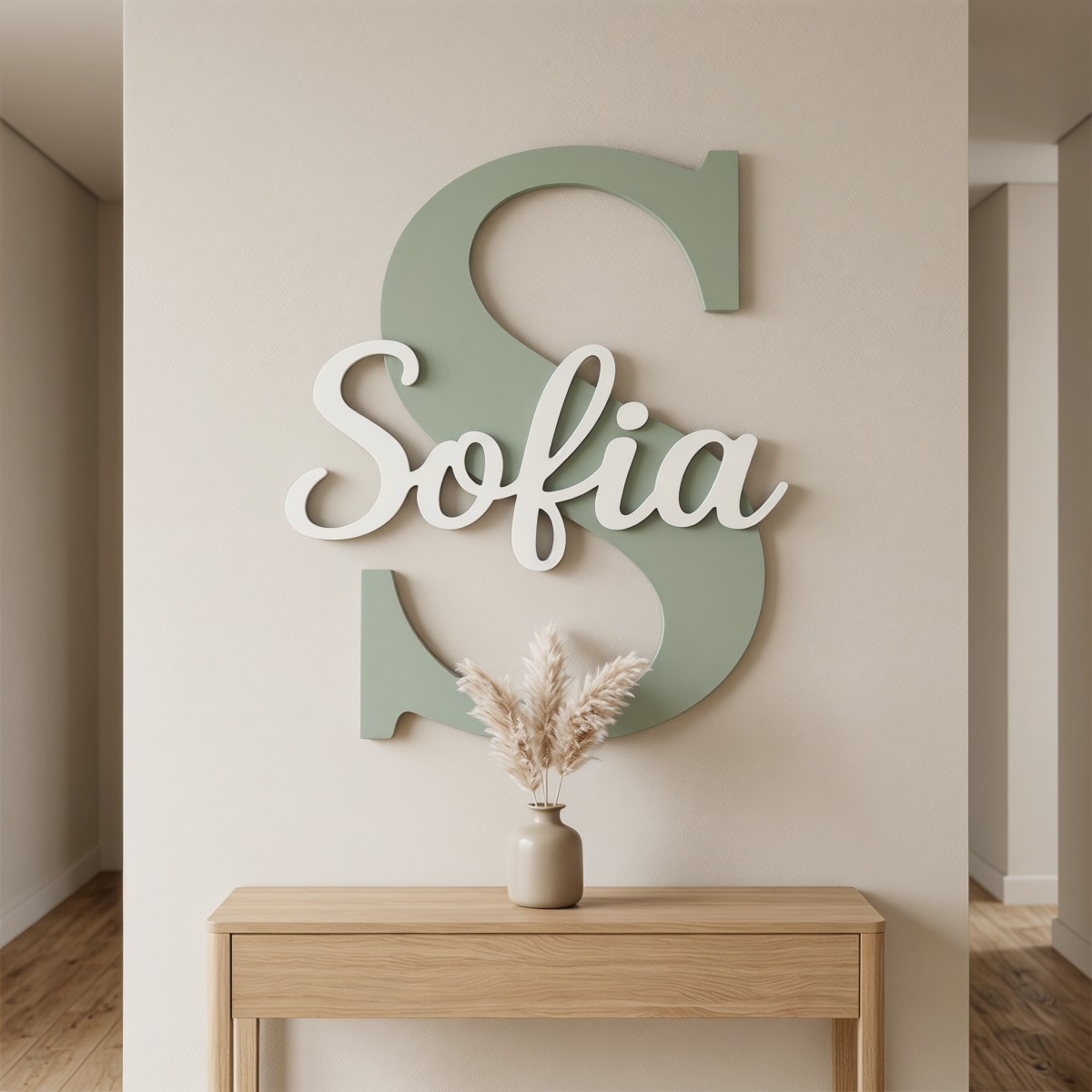 1Pc Custom Minimalist Wooden N - Nursery 评论和价格