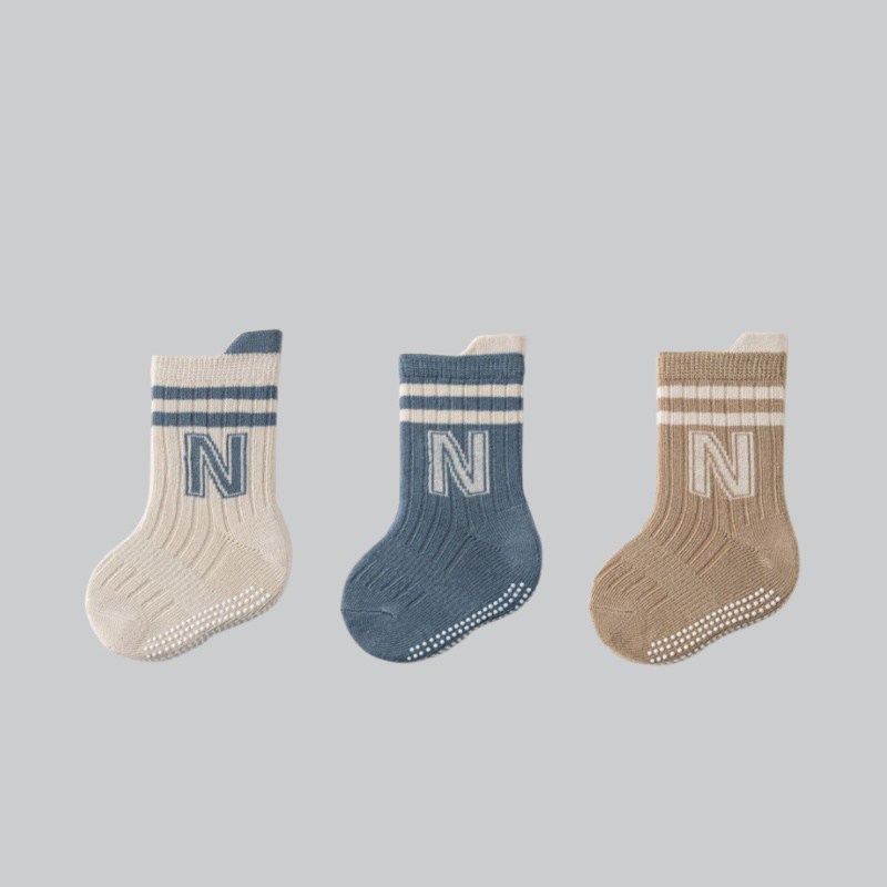 3Pairs/lot Children's Cotton L - Unisex Baby Socks Non Slip 评论和价格